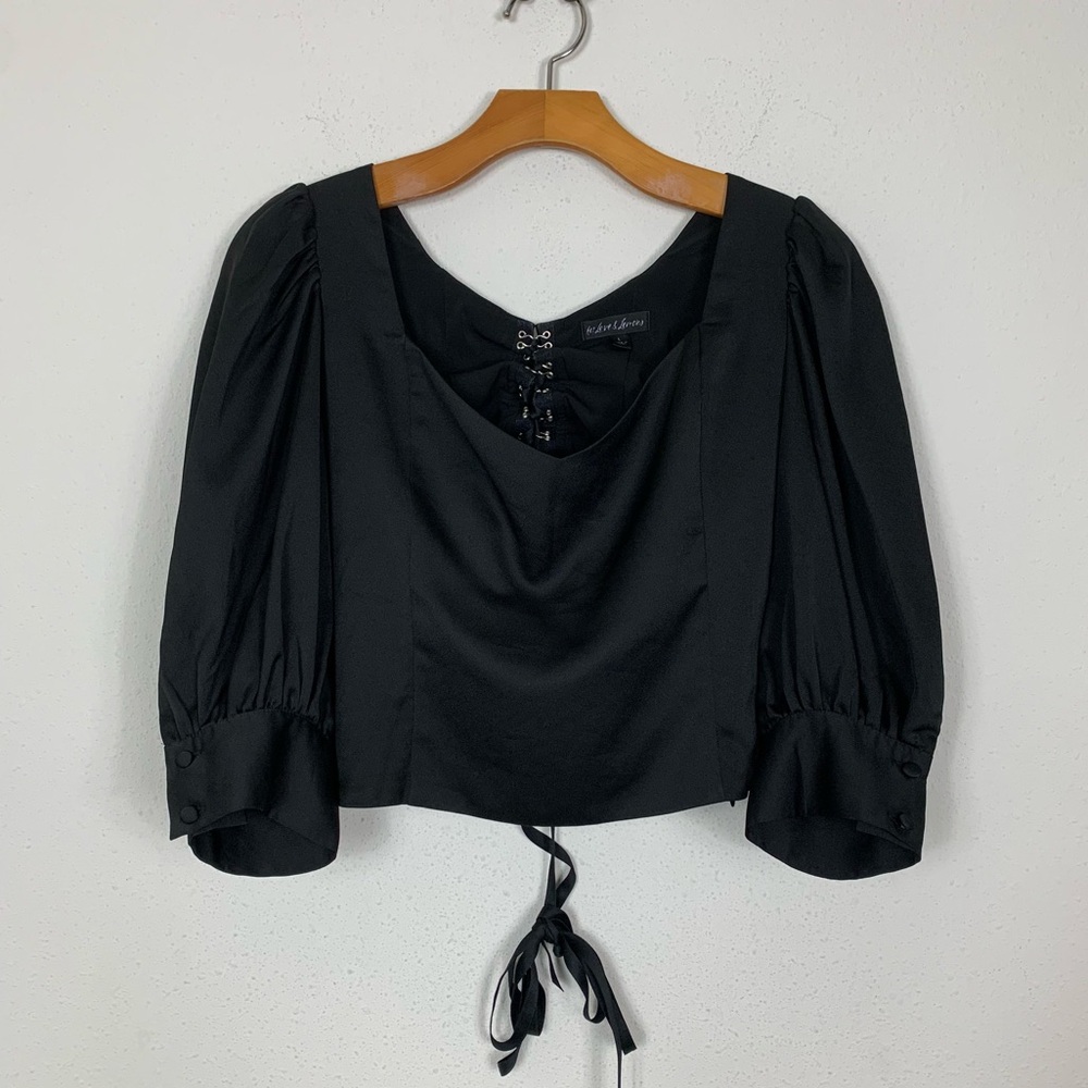For Love And Lemons Black Blouse L - $60